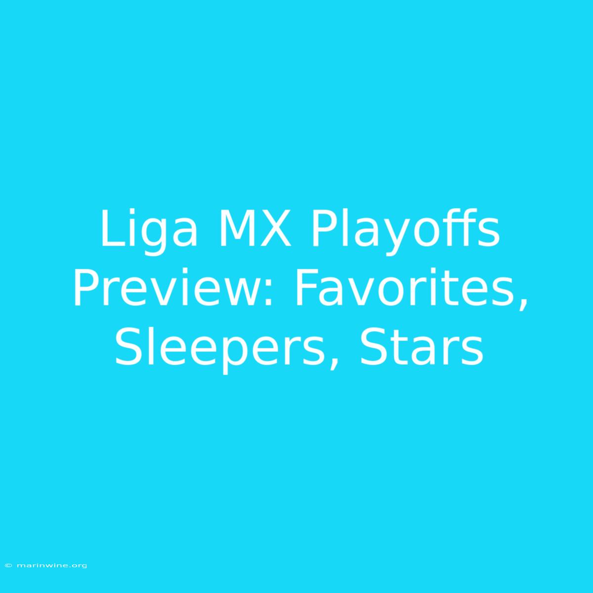 Liga MX Playoffs Preview: Favorites, Sleepers, Stars