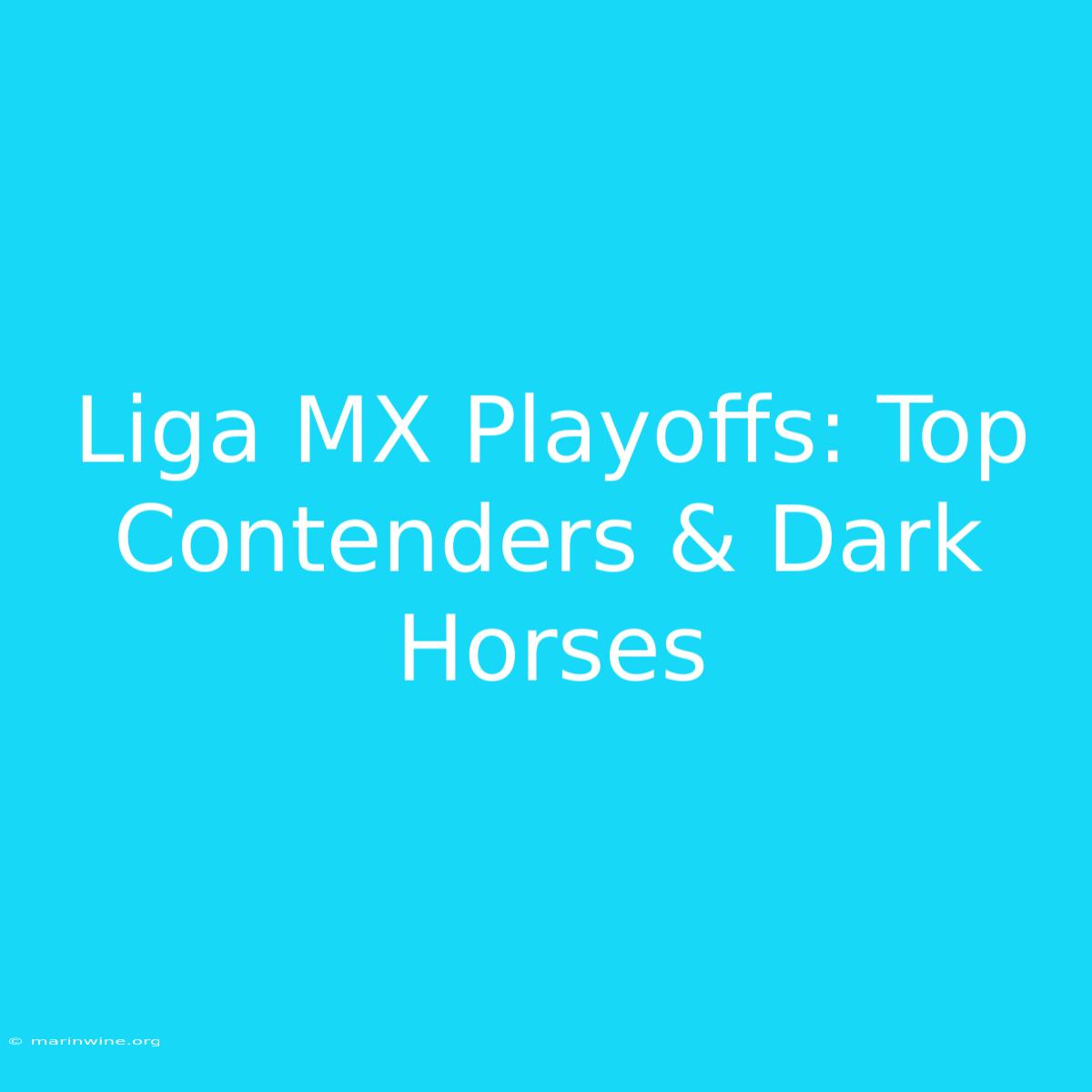 Liga MX Playoffs: Top Contenders & Dark Horses