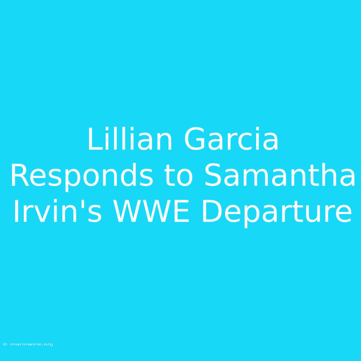 Lillian Garcia Responds To Samantha Irvin's WWE Departure 