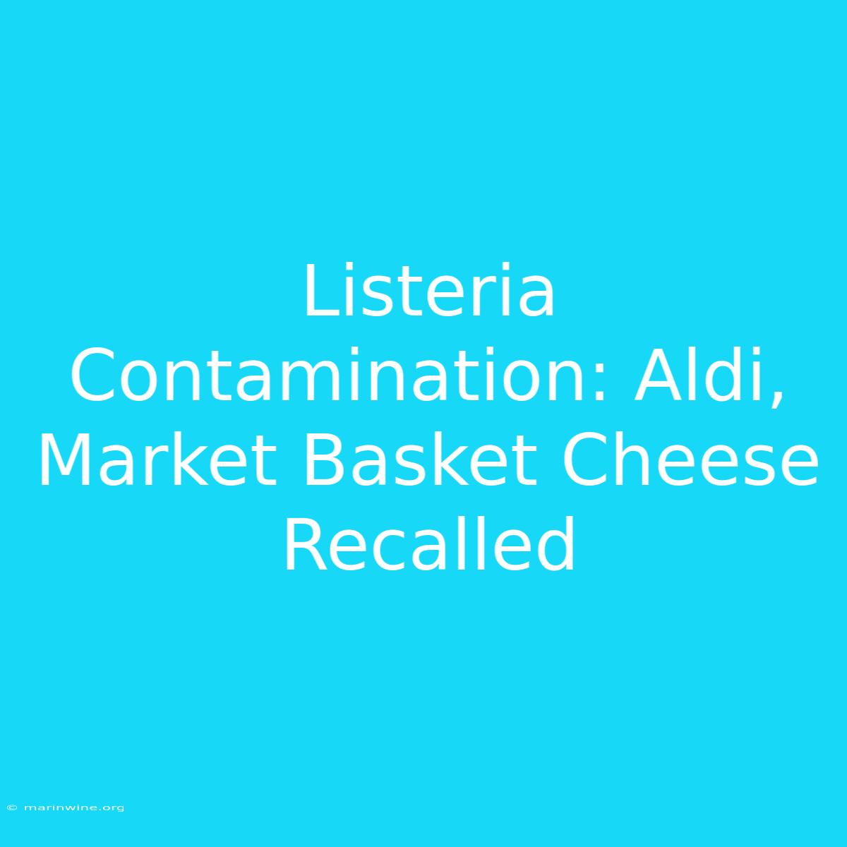 Listeria Contamination: Aldi, Market Basket Cheese Recalled 