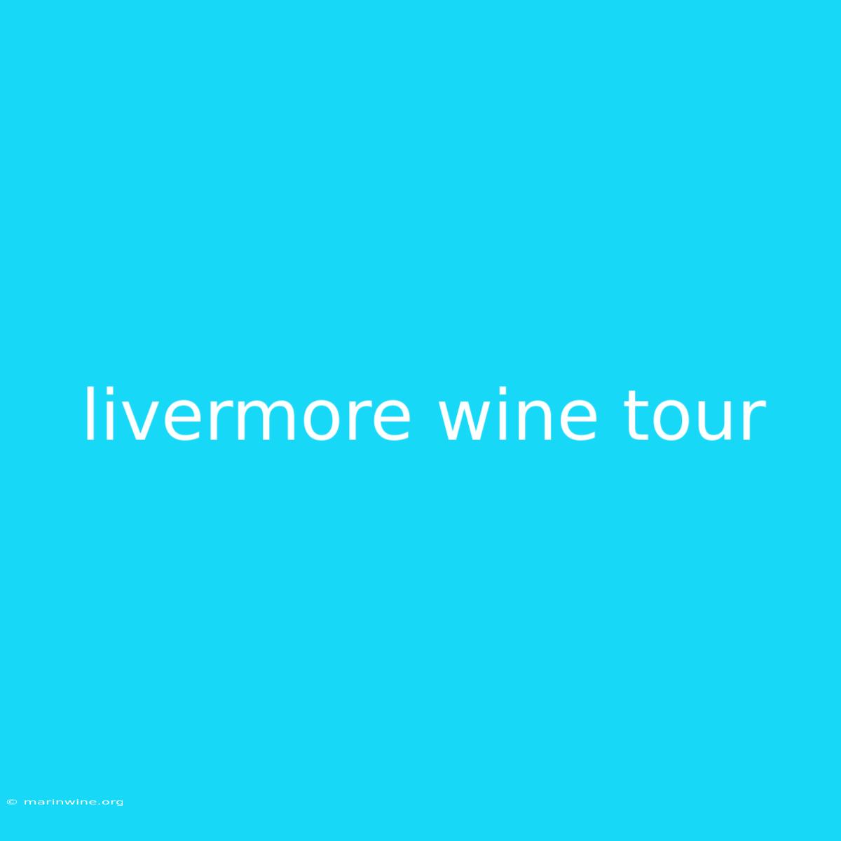 Livermore Wine Tour