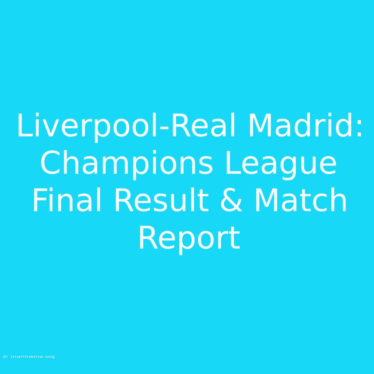 Liverpool-Real Madrid: Champions League Final Result & Match Report