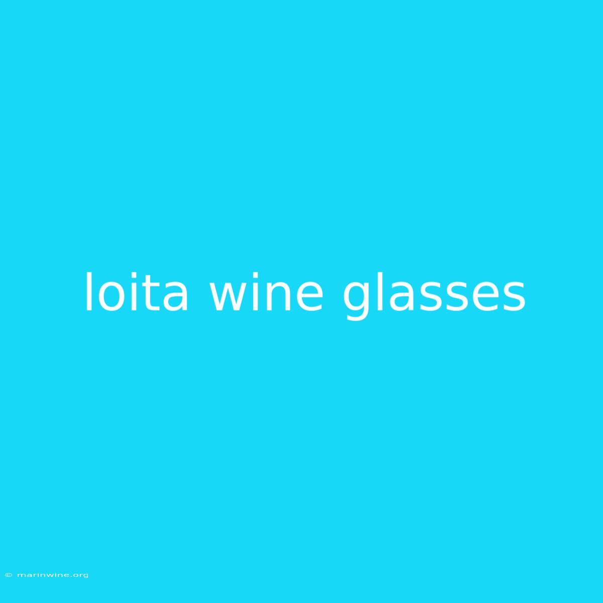 Loita Wine Glasses