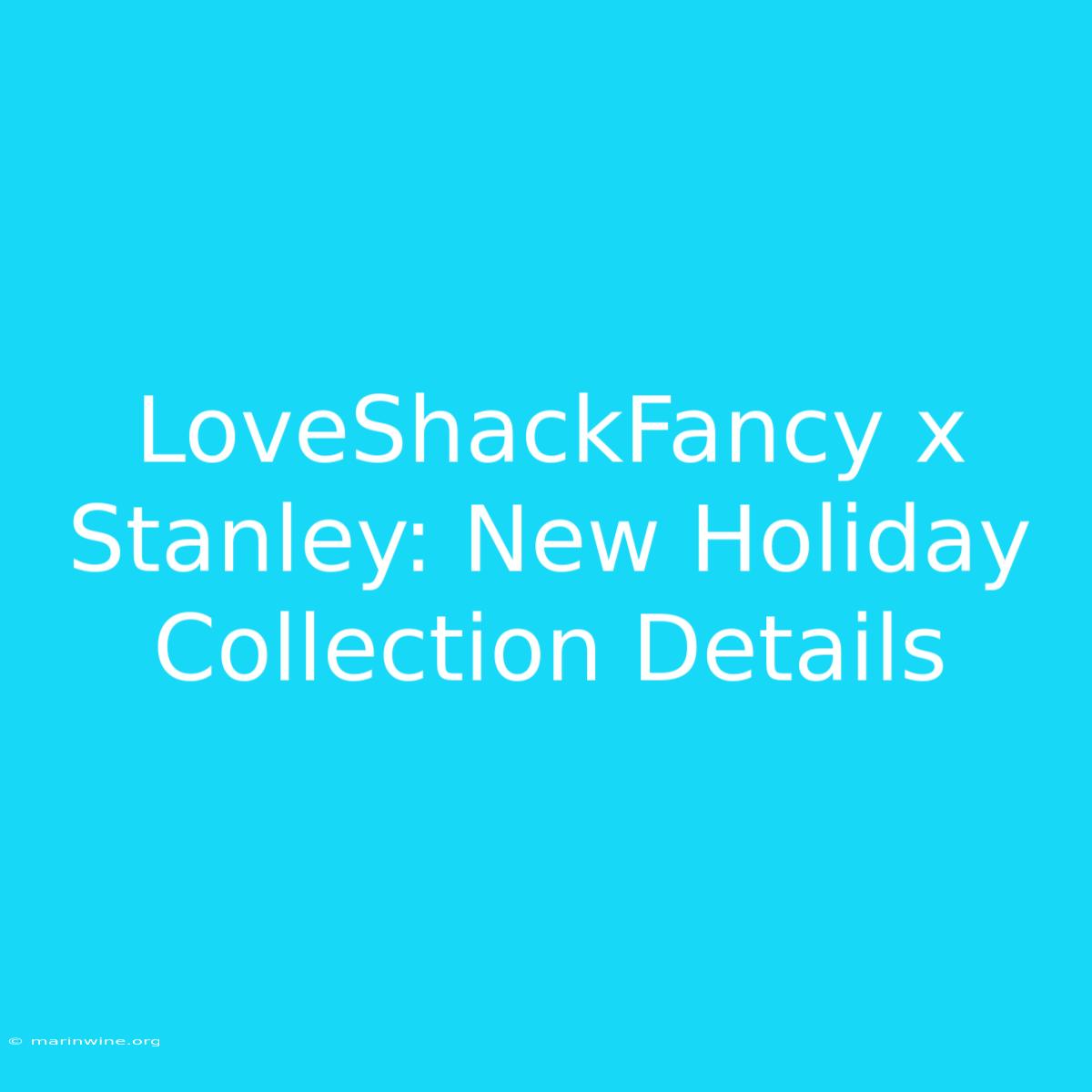 LoveShackFancy X Stanley: New Holiday Collection Details