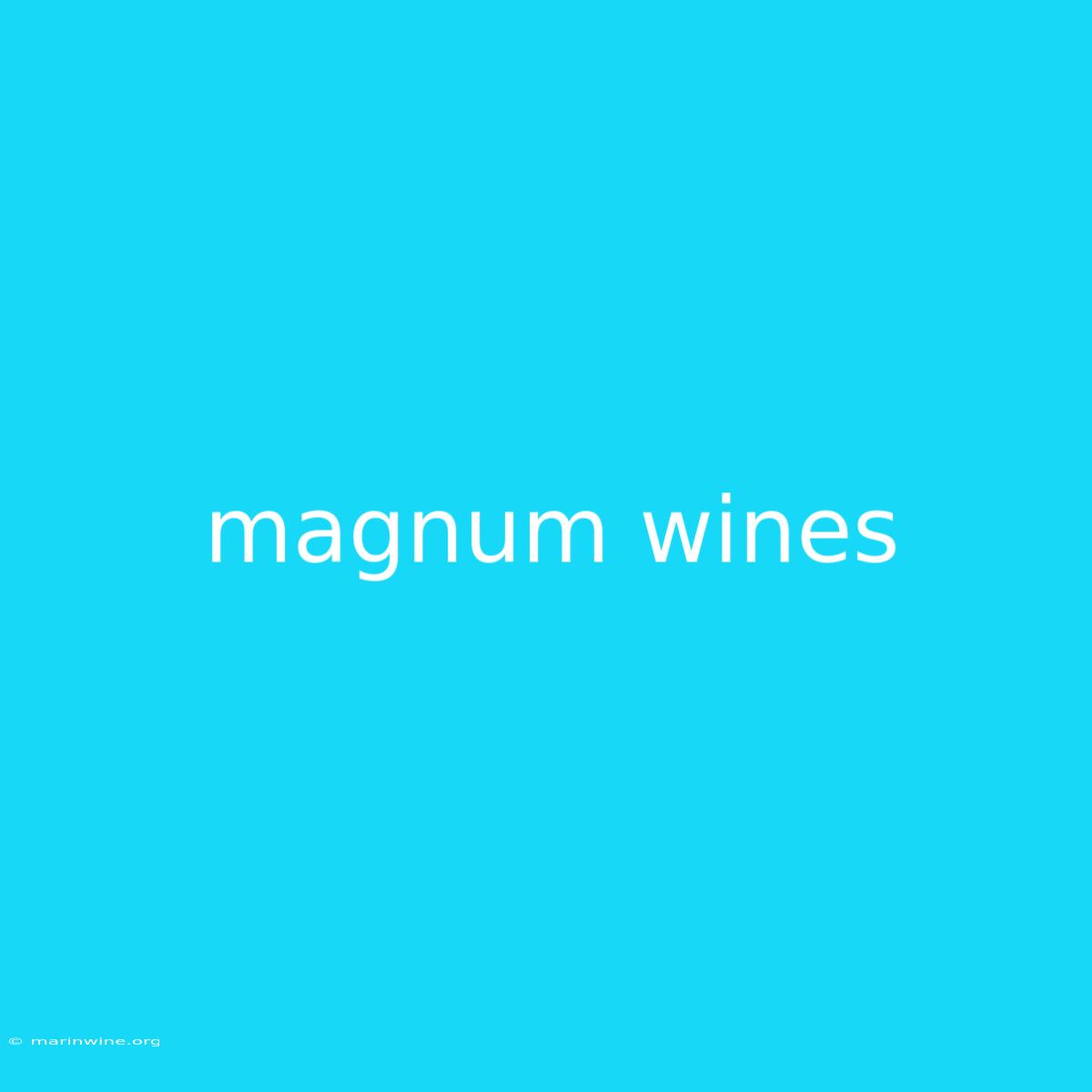 Magnum Wines