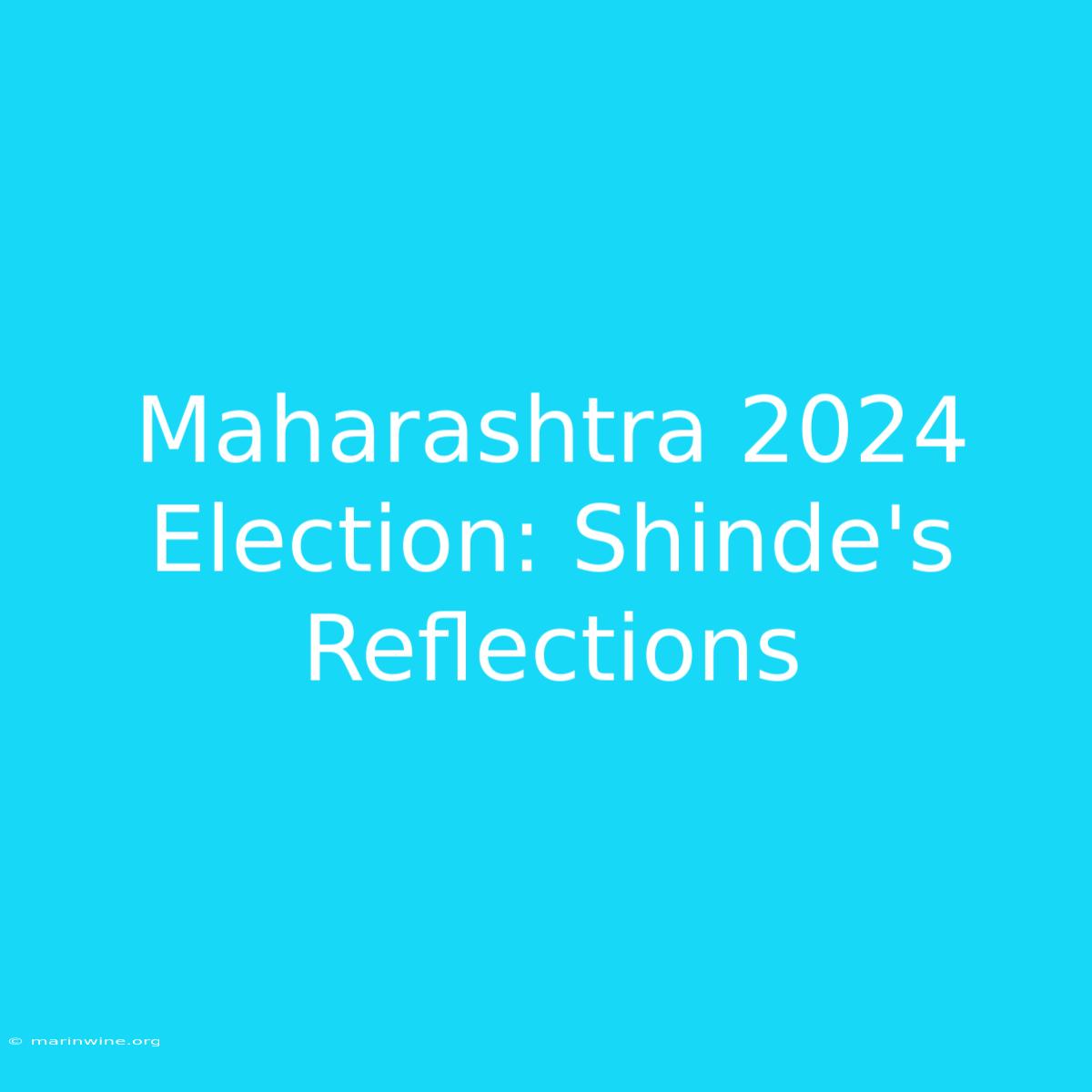 Maharashtra 2024 Election: Shinde's Reflections