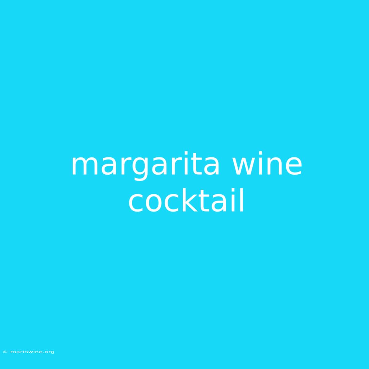 Margarita Wine Cocktail