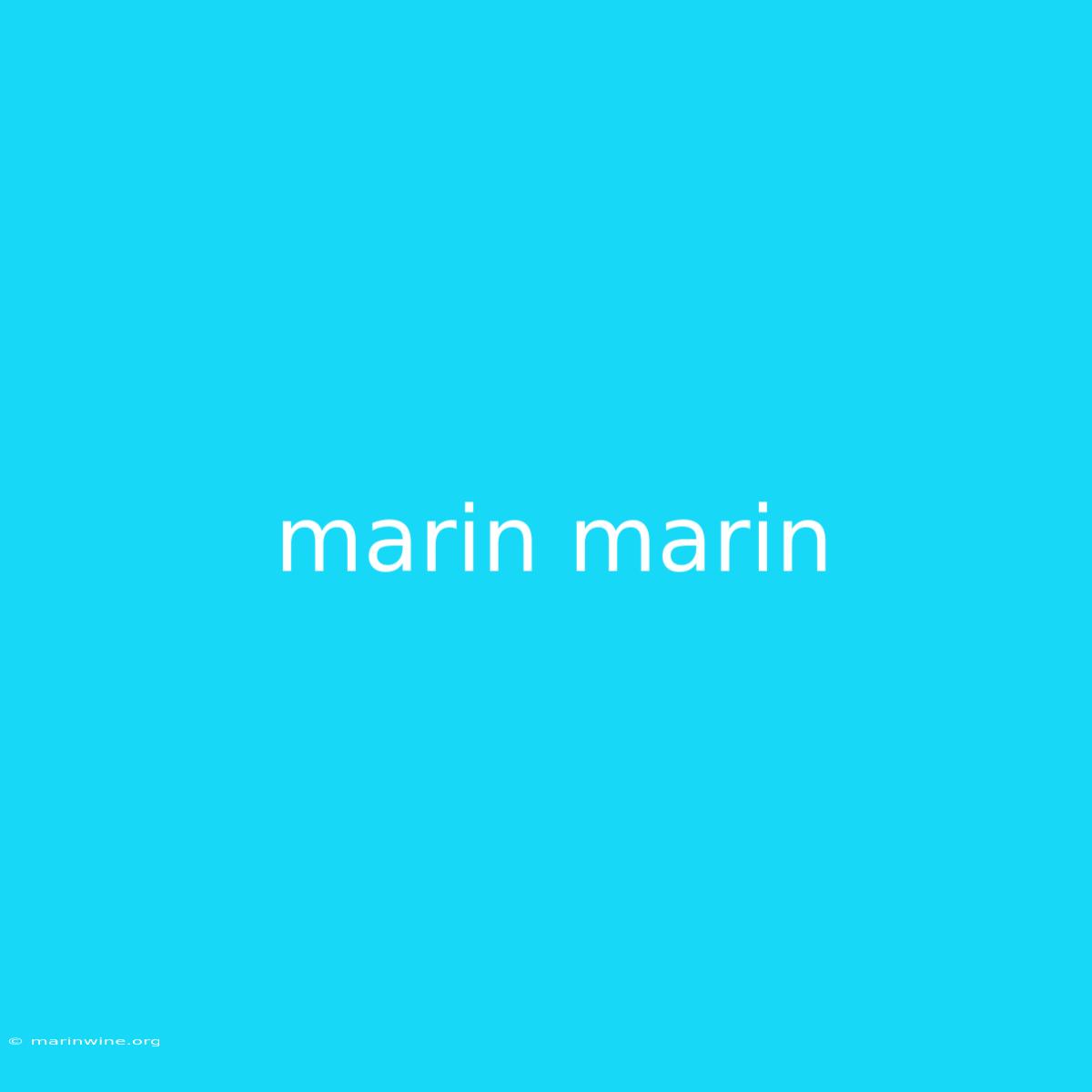 Marin Marin