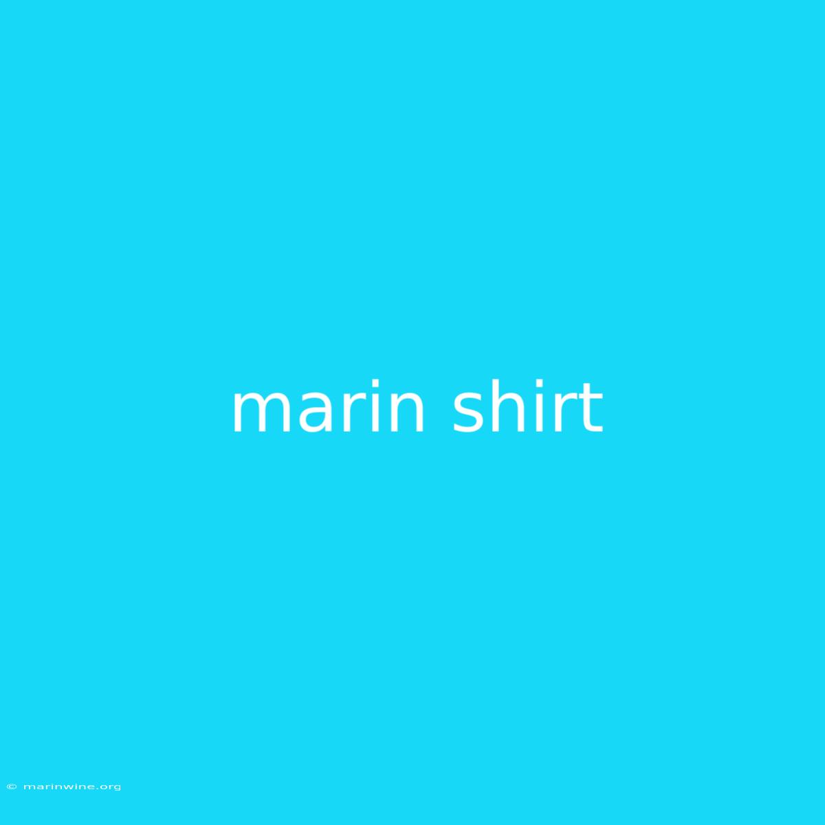 Marin Shirt