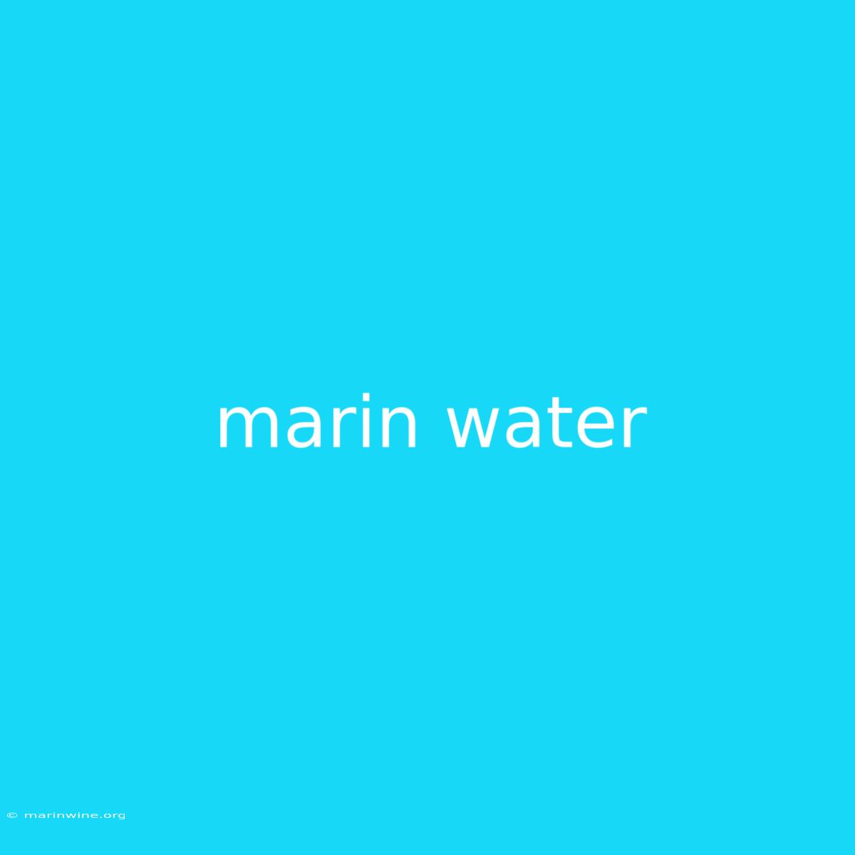 Marin Water