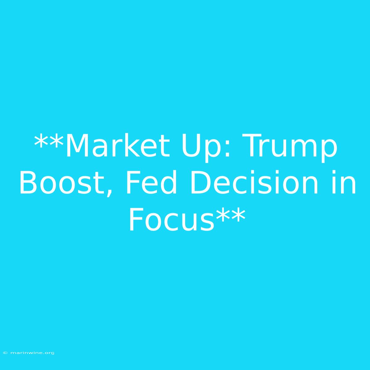 **Market Up: Trump Boost, Fed Decision In Focus**