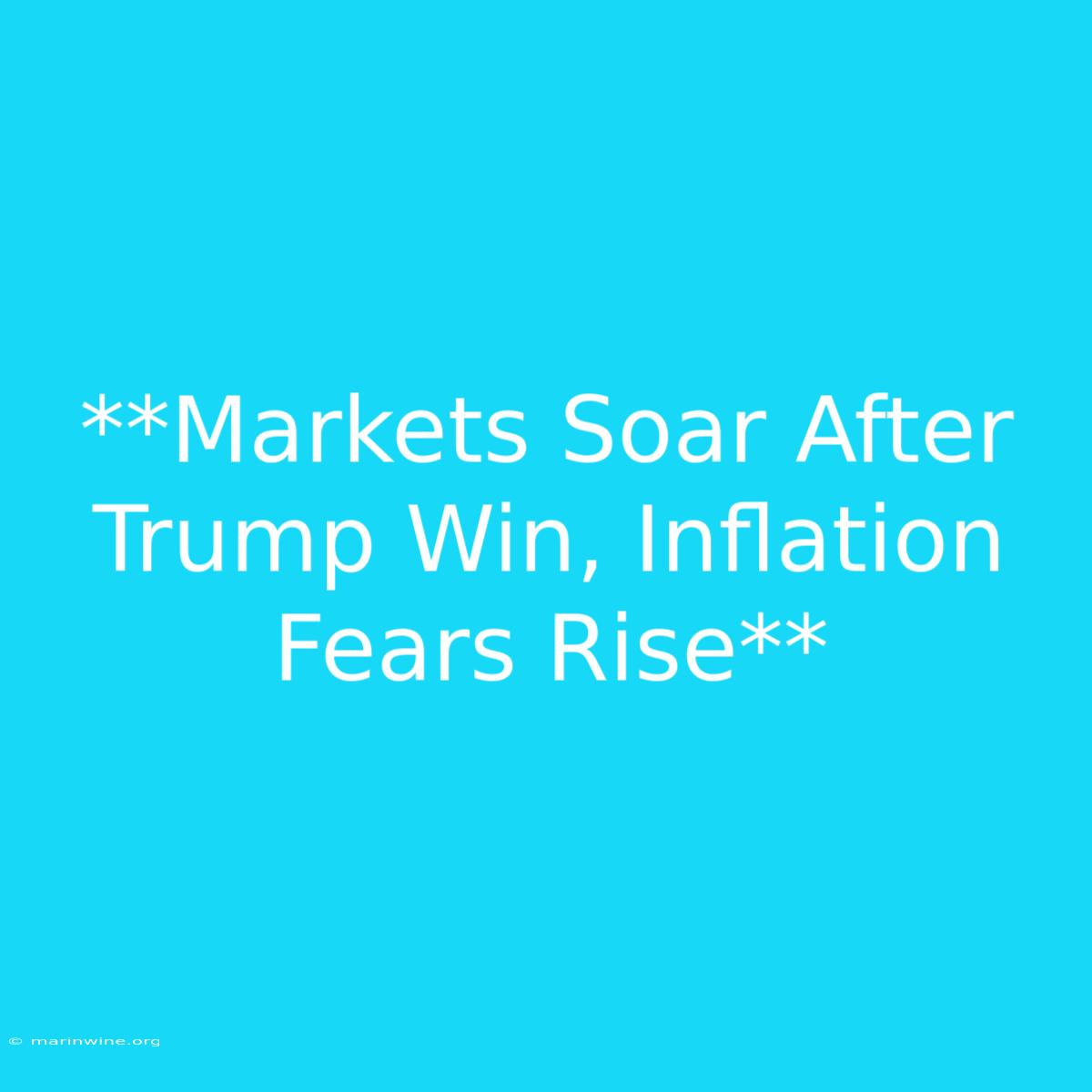 **Markets Soar After Trump Win, Inflation Fears Rise**