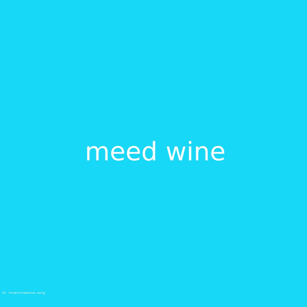 Meed Wine