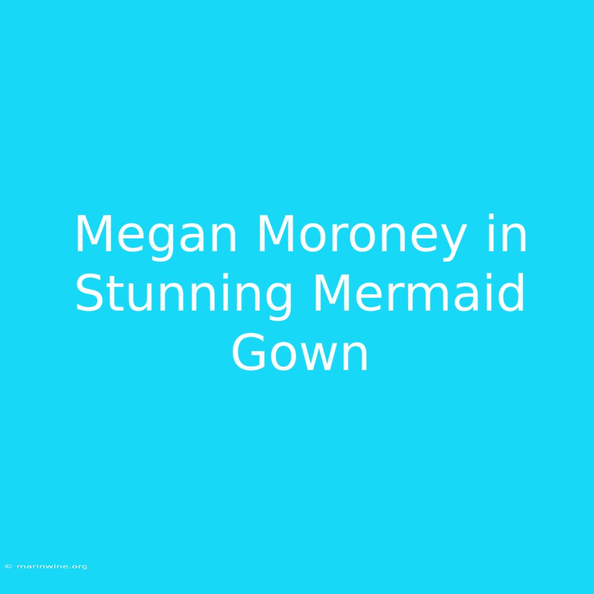 Megan Moroney In Stunning Mermaid Gown