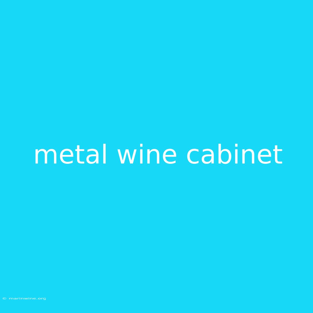 Metal Wine Cabinet