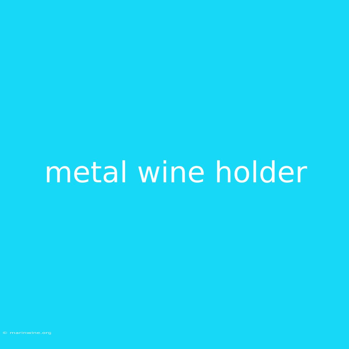 Metal Wine Holder