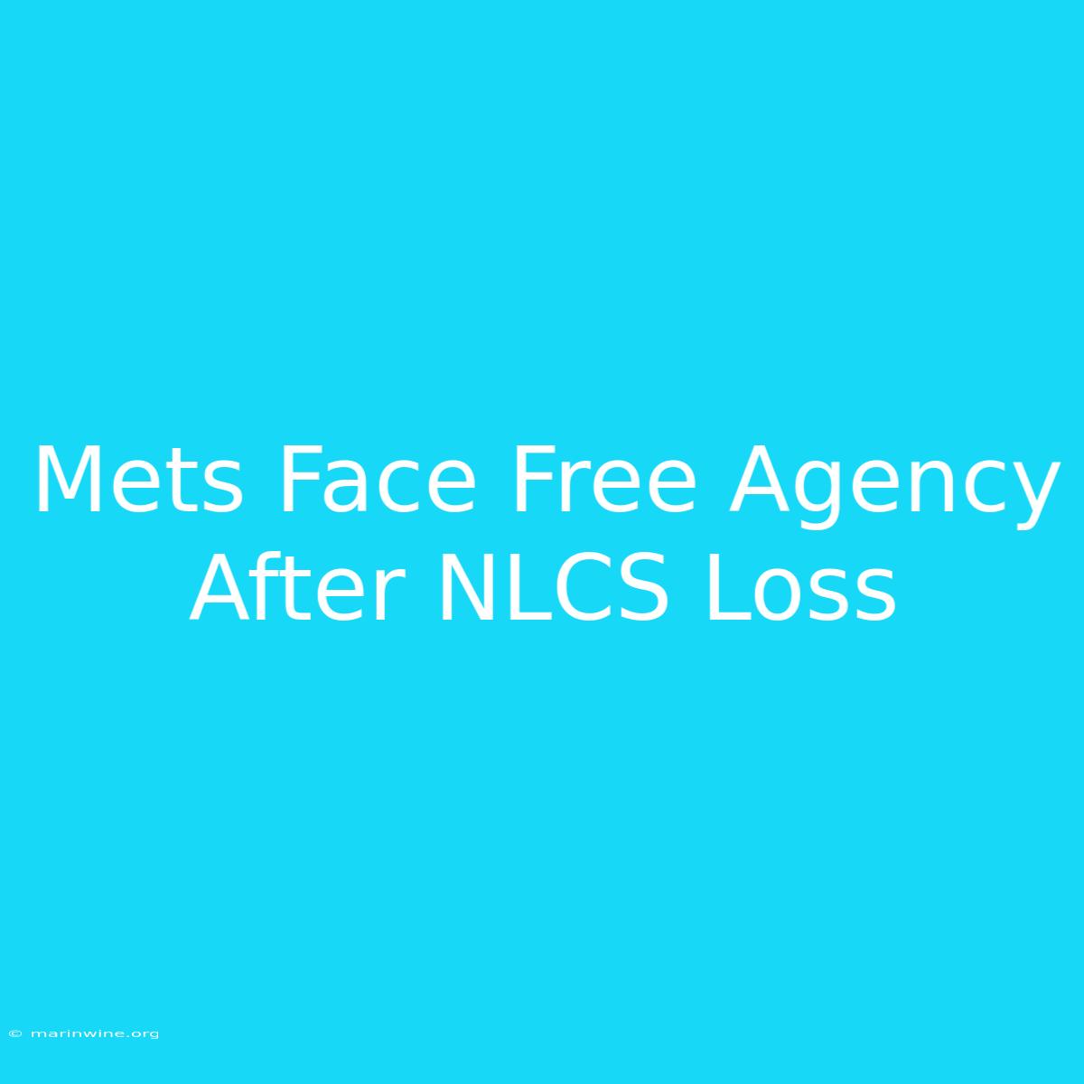 Mets Face Free Agency After NLCS Loss