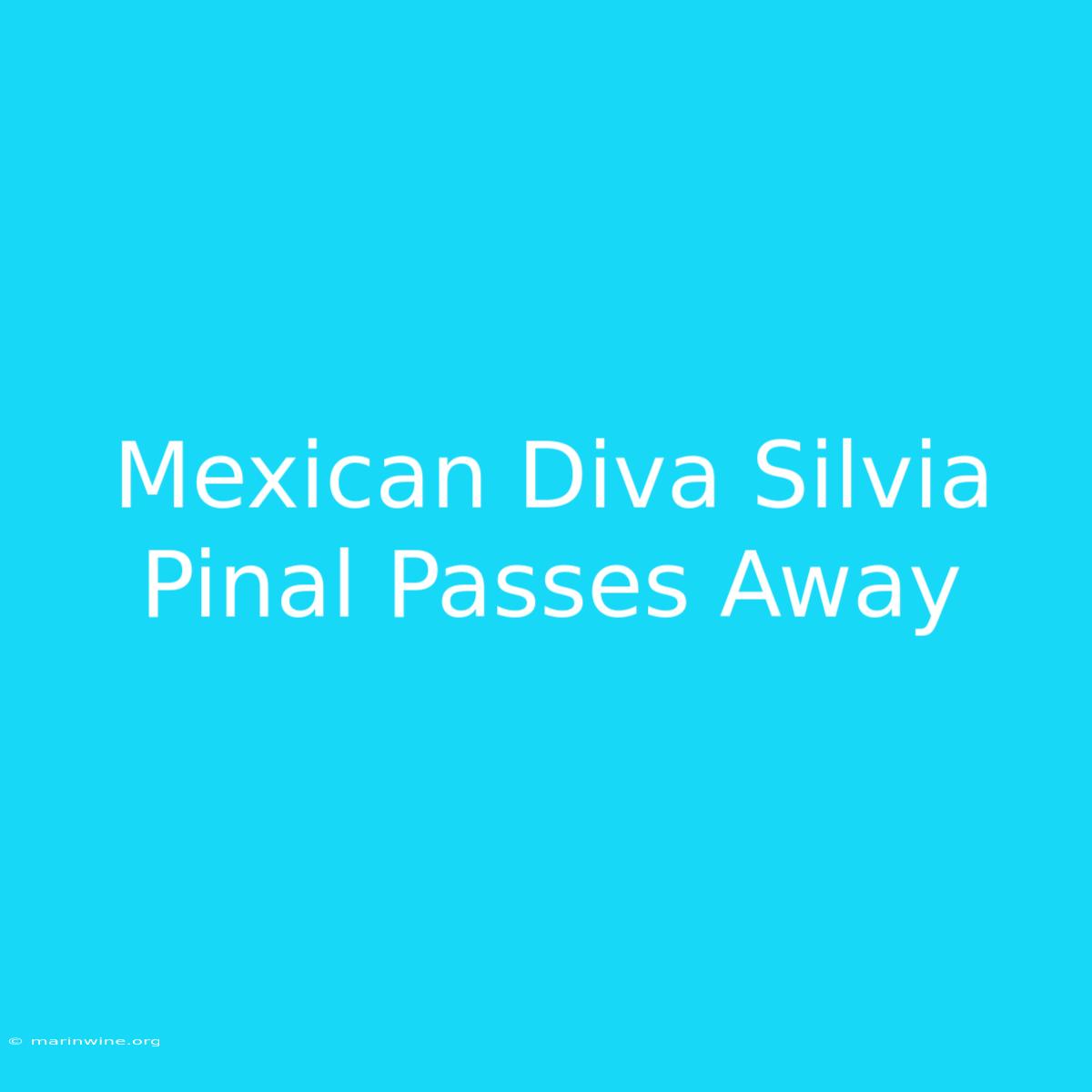 Mexican Diva Silvia Pinal Passes Away