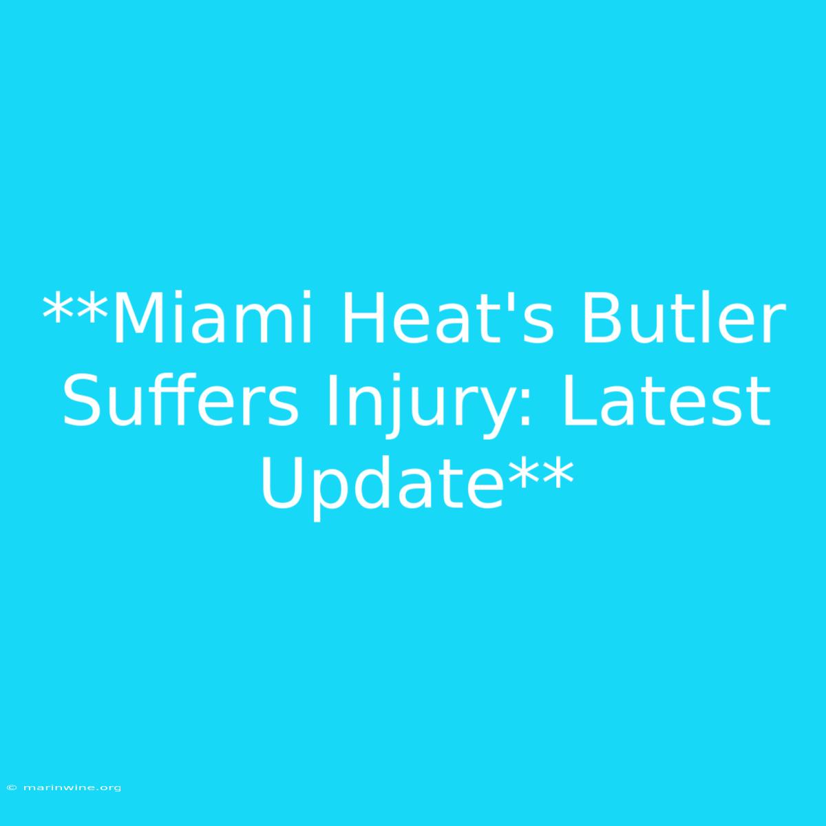 **Miami Heat's Butler Suffers Injury: Latest Update**