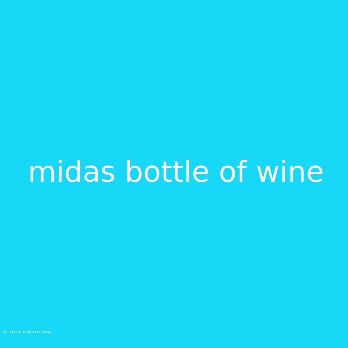 Midas Bottle Of Wine