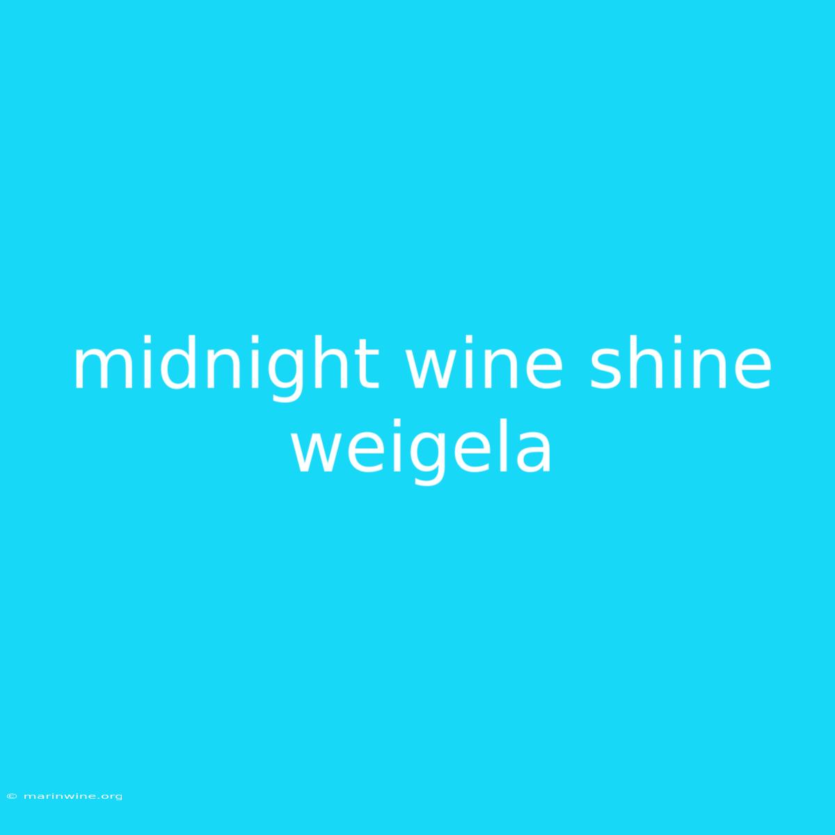 Midnight Wine Shine Weigela