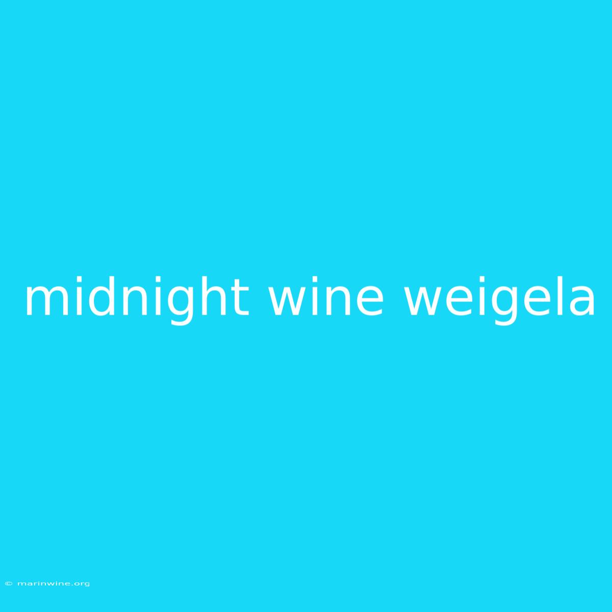 Midnight Wine Weigela