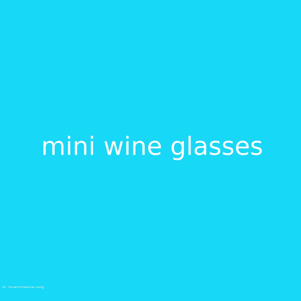 Mini Wine Glasses