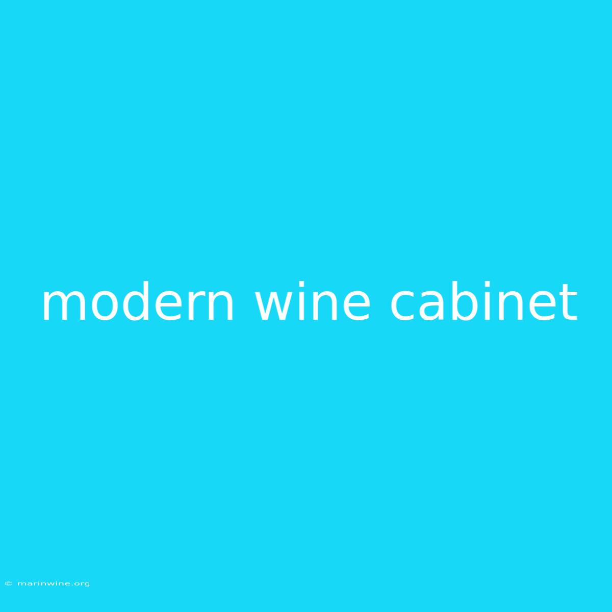 Modern Wine Cabinet