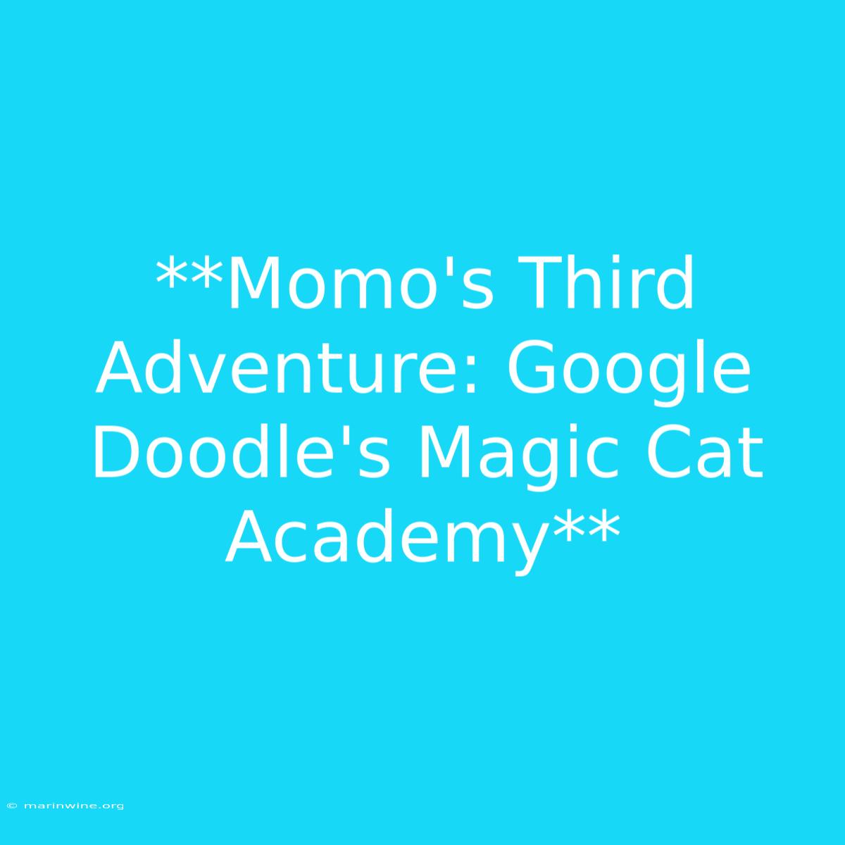 **Momo's Third Adventure: Google Doodle's Magic Cat Academy** 