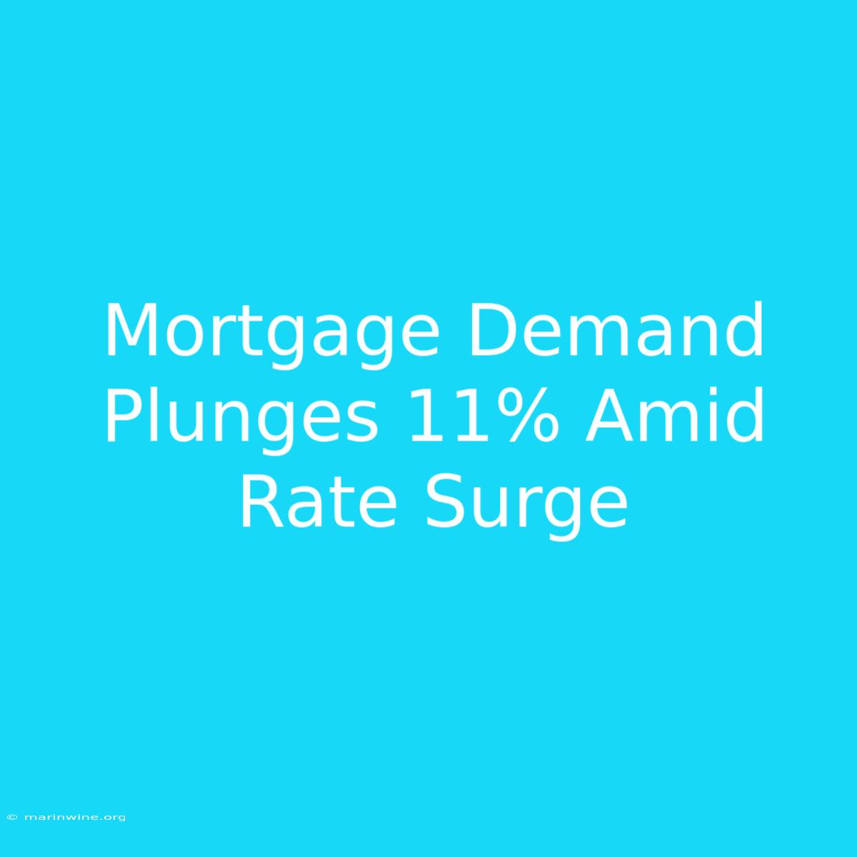 Mortgage Demand Plunges 11% Amid Rate Surge