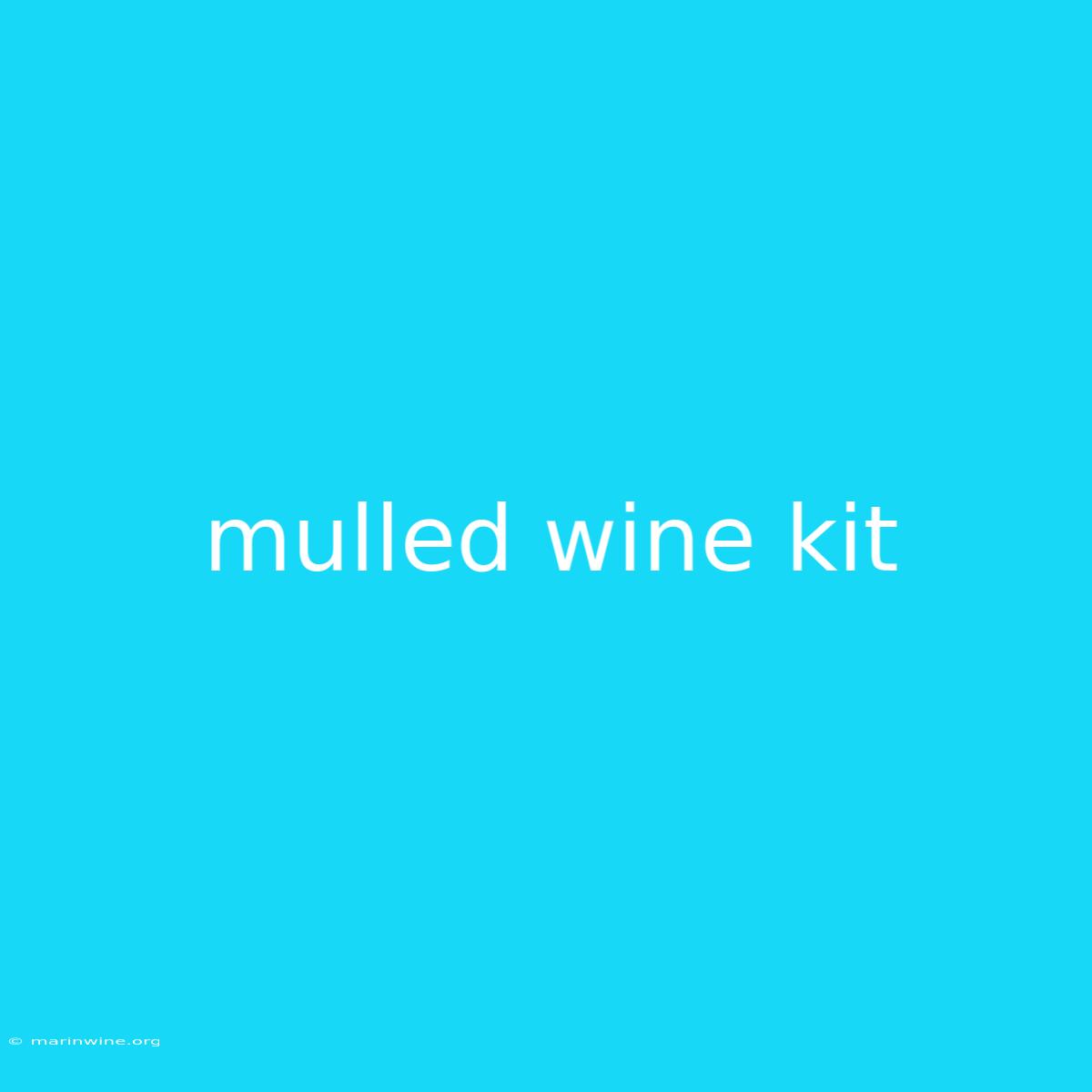 Mulled Wine Kit