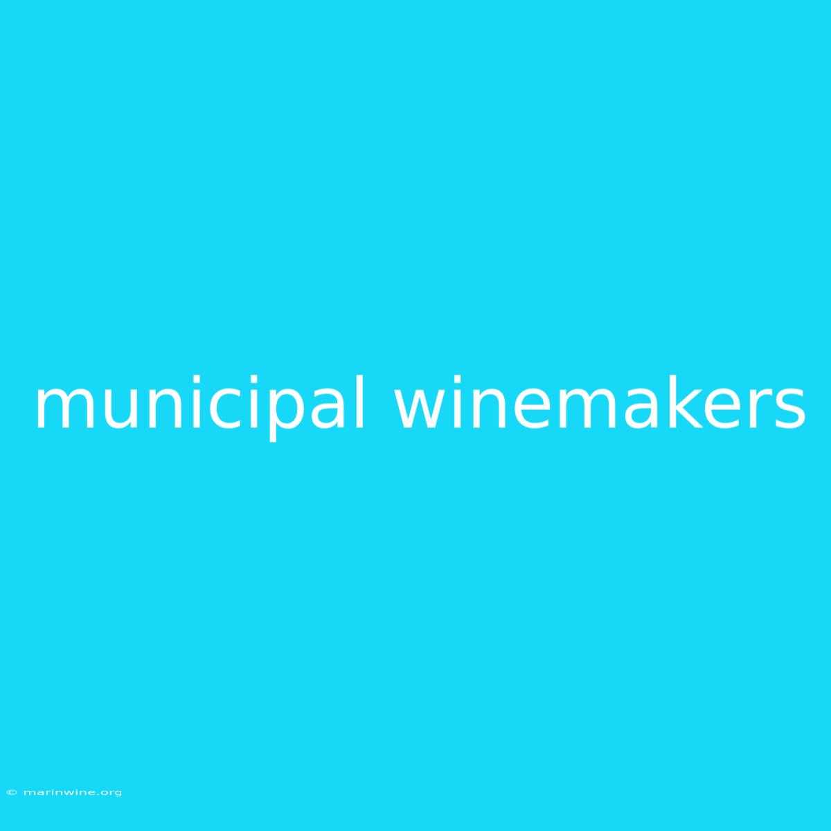 Municipal Winemakers