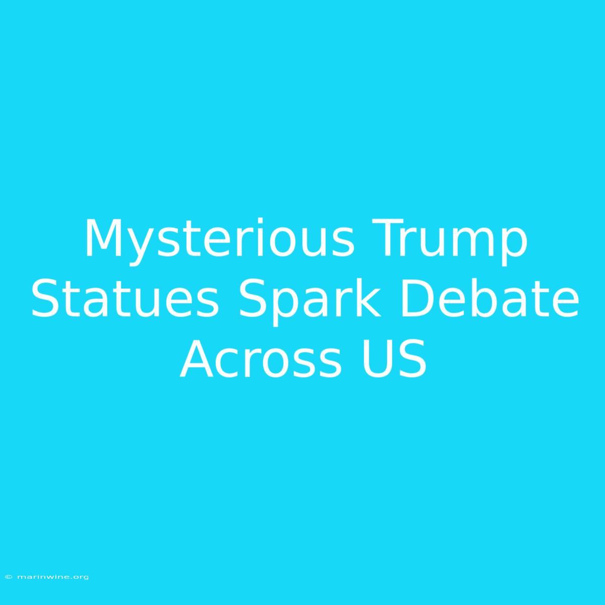 Mysterious Trump Statues Spark Debate Across US