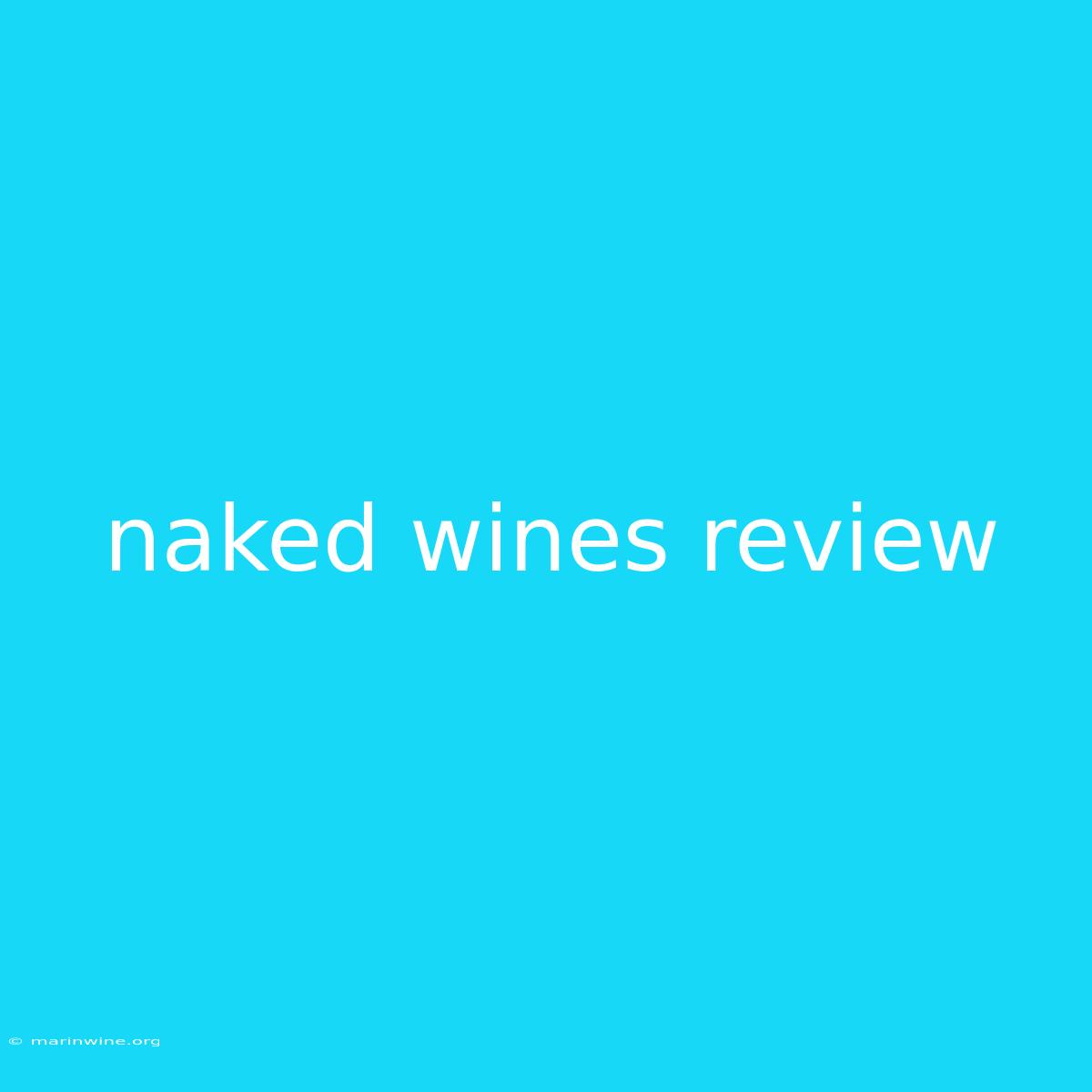 Naked Wines Review