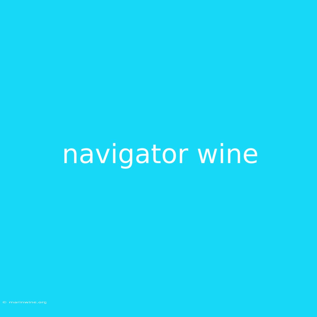 Navigator Wine