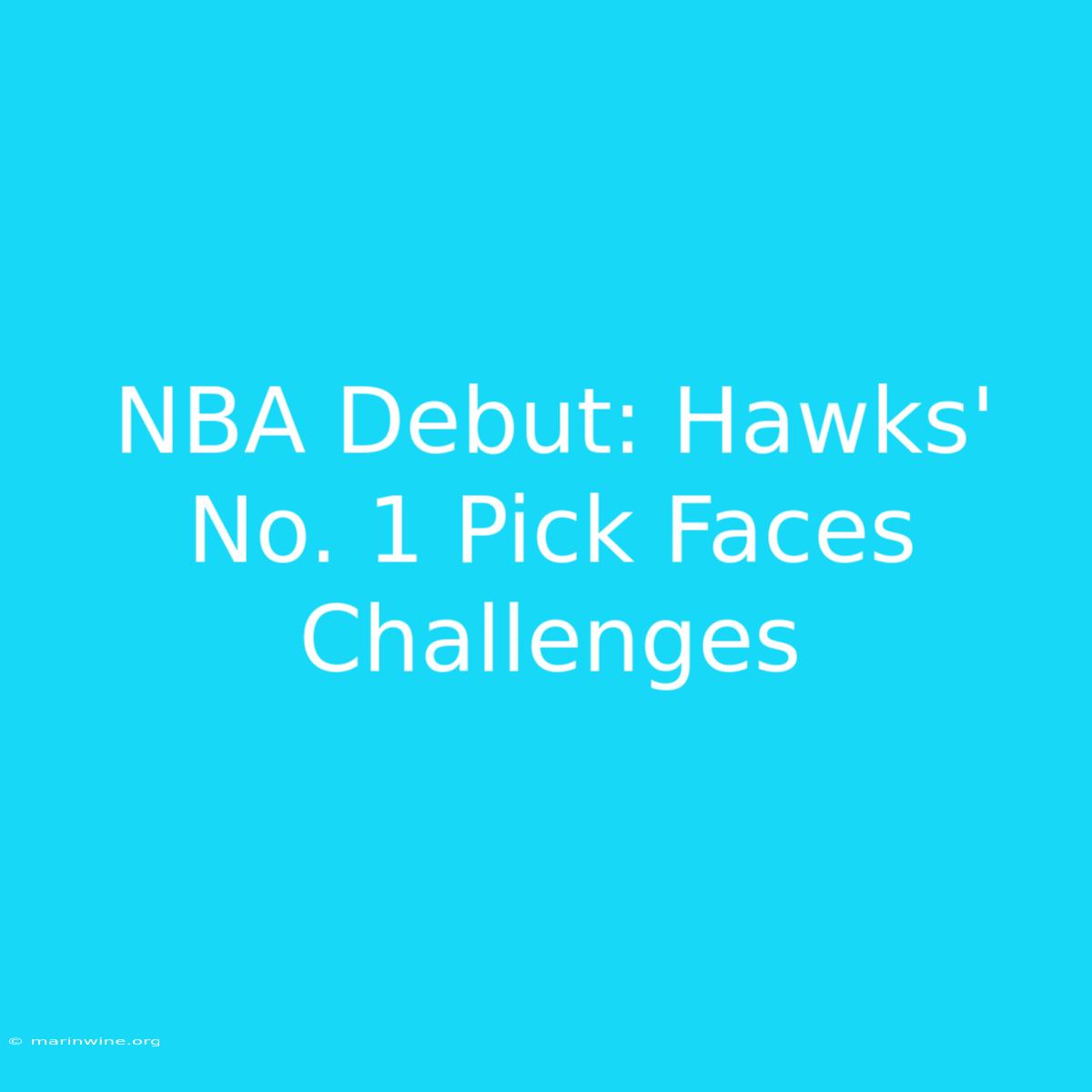 NBA Debut: Hawks' No. 1 Pick Faces Challenges 