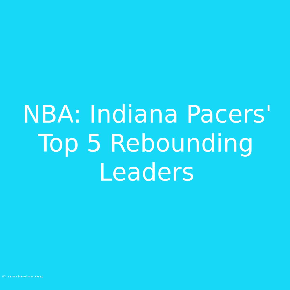 NBA: Indiana Pacers' Top 5 Rebounding Leaders