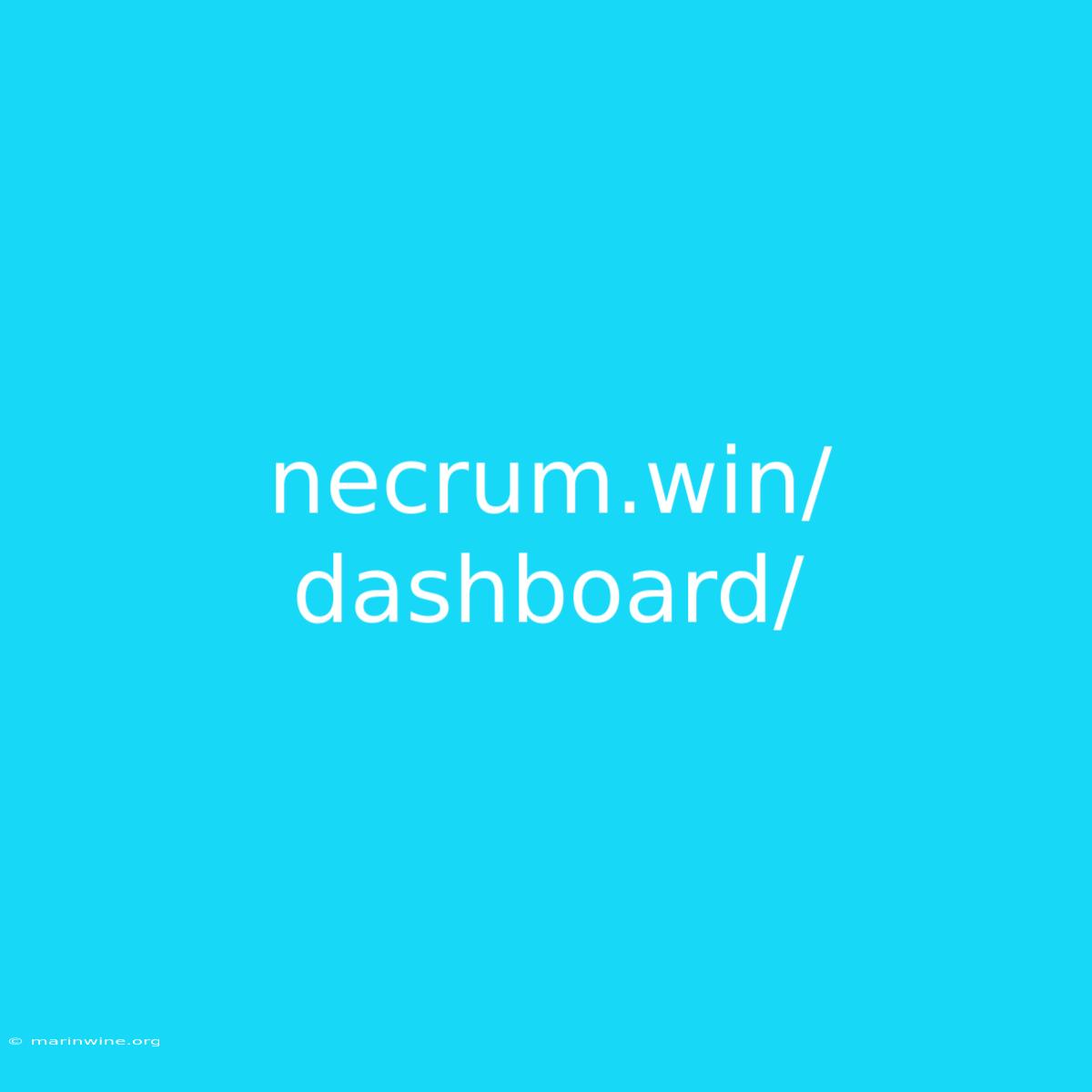 Necrum.win/dashboard/