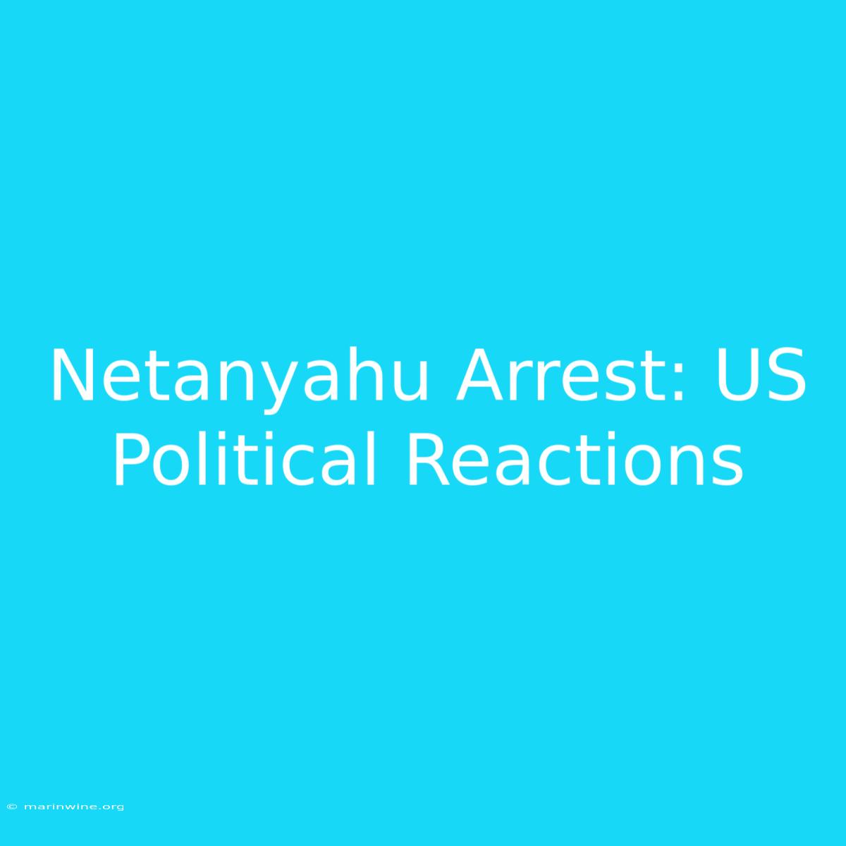 Netanyahu Arrest: US Political Reactions