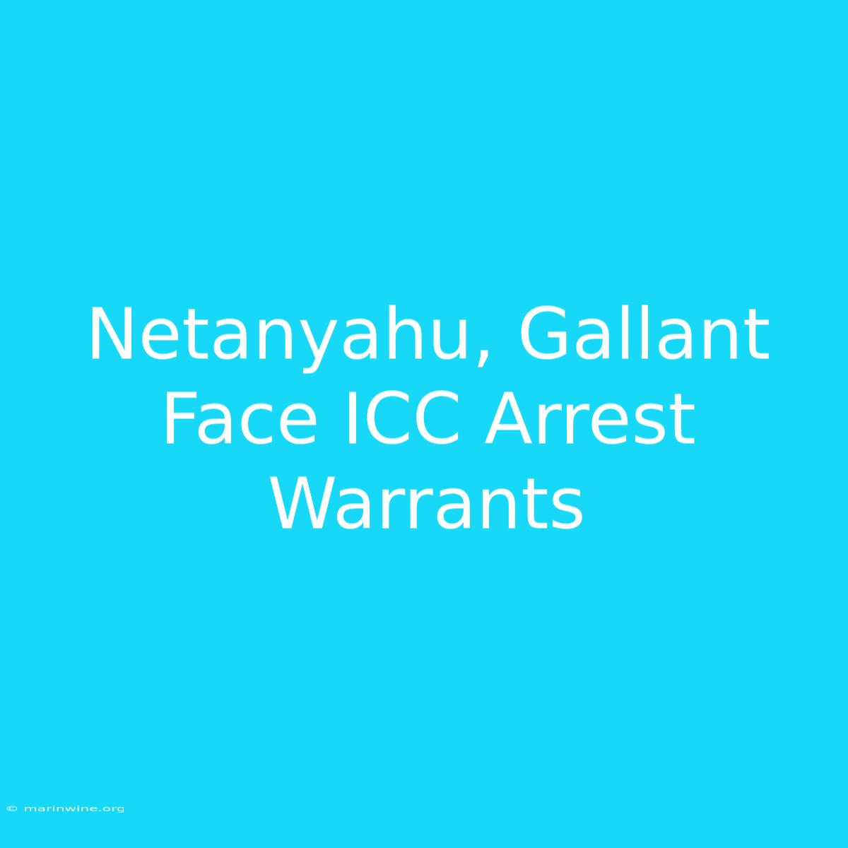 Netanyahu, Gallant Face ICC Arrest Warrants