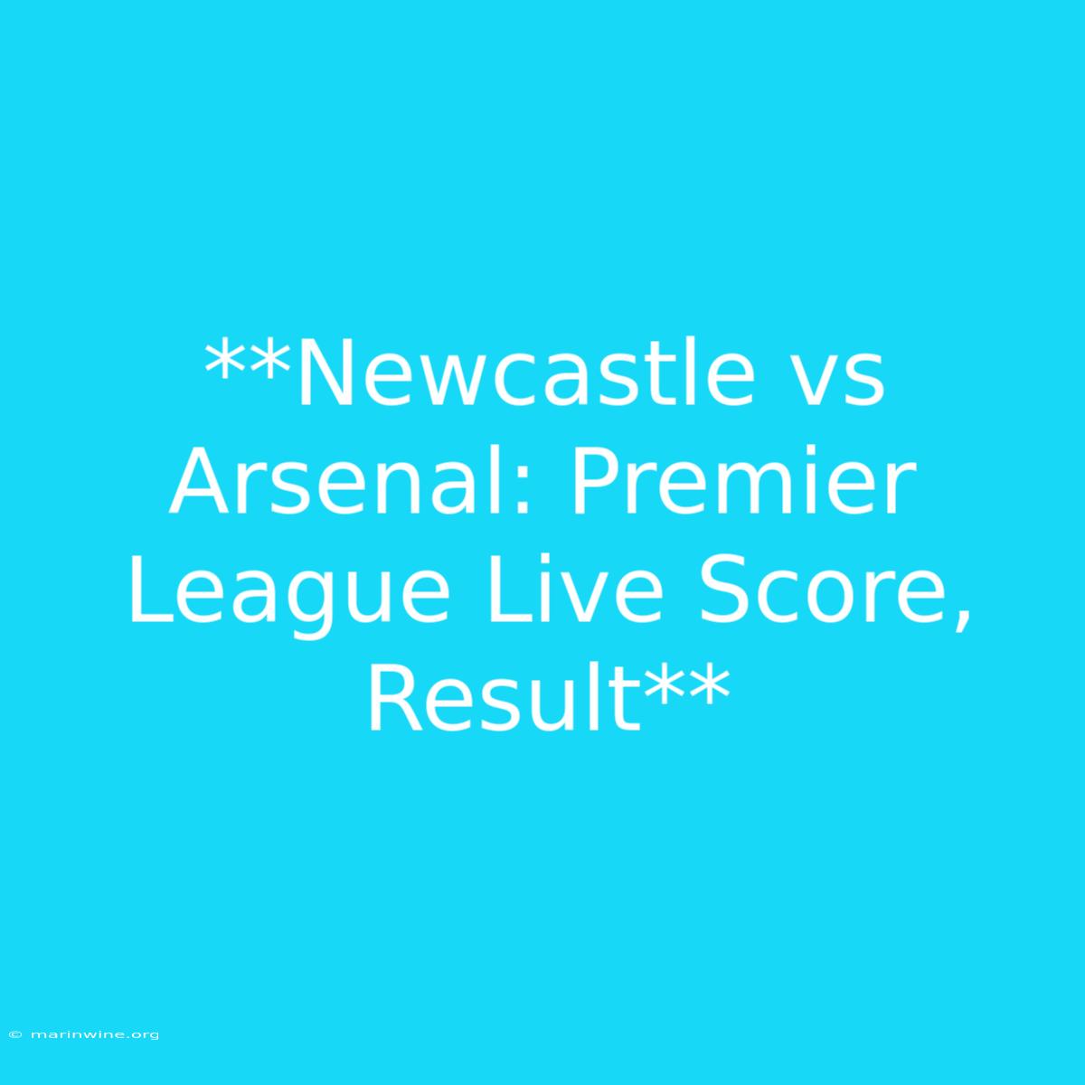 **Newcastle Vs Arsenal: Premier League Live Score, Result**