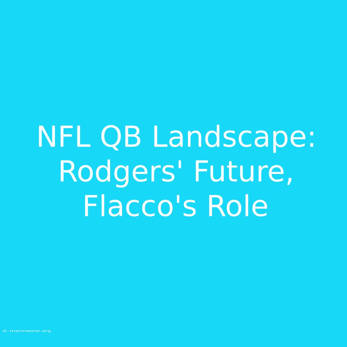 NFL QB Landscape: Rodgers' Future, Flacco's Role 