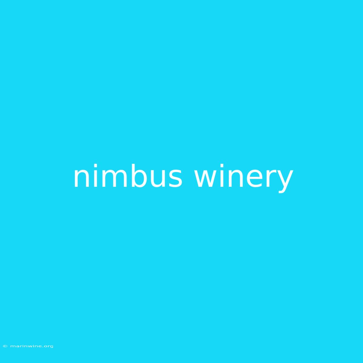 Nimbus Winery