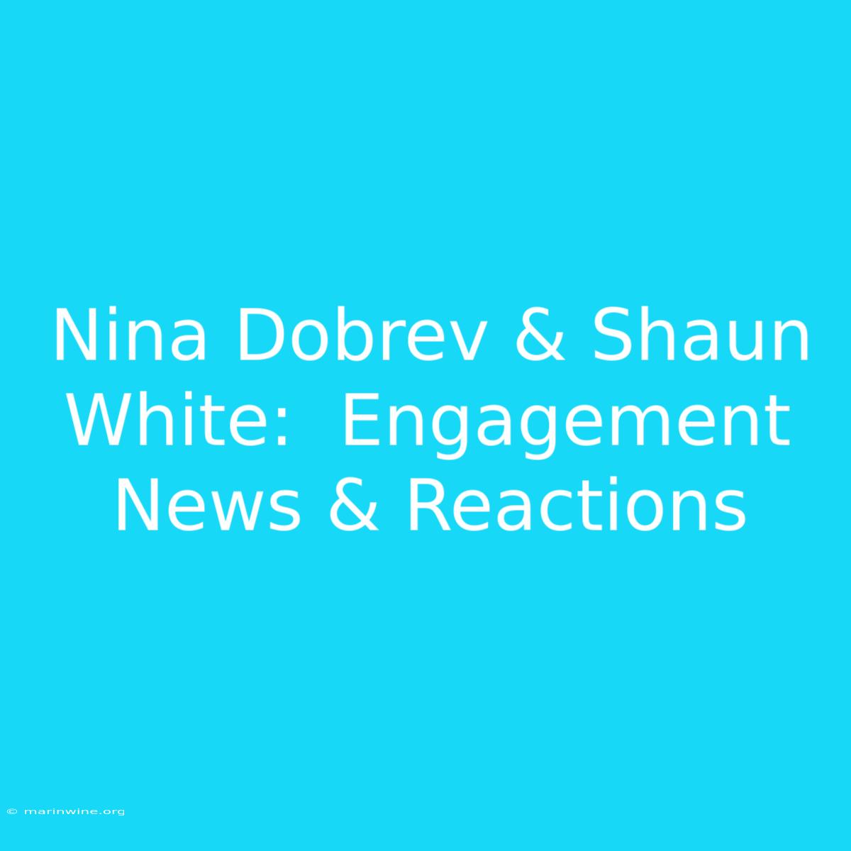 Nina Dobrev & Shaun White:  Engagement News & Reactions 