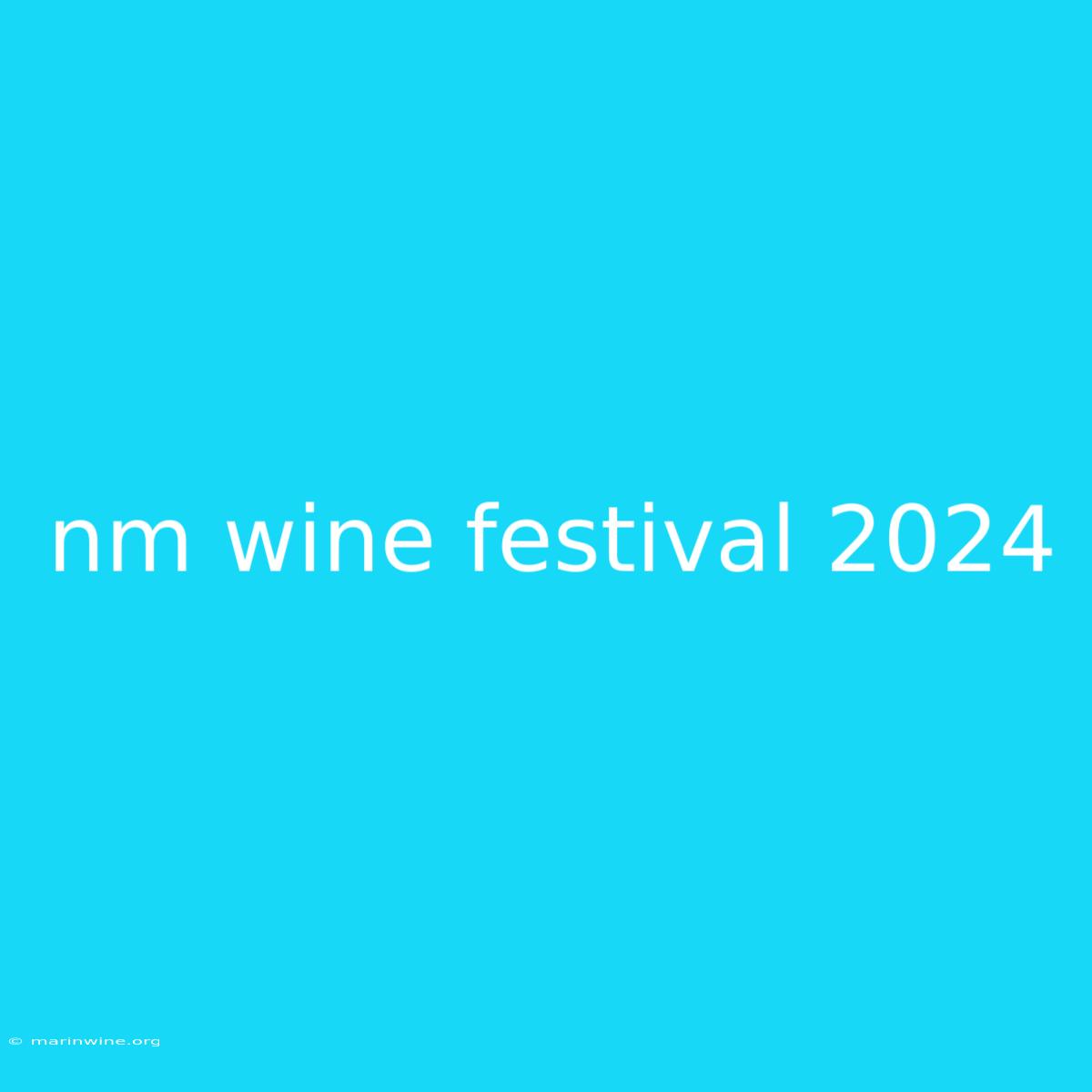 Nm Wine Festival 2024