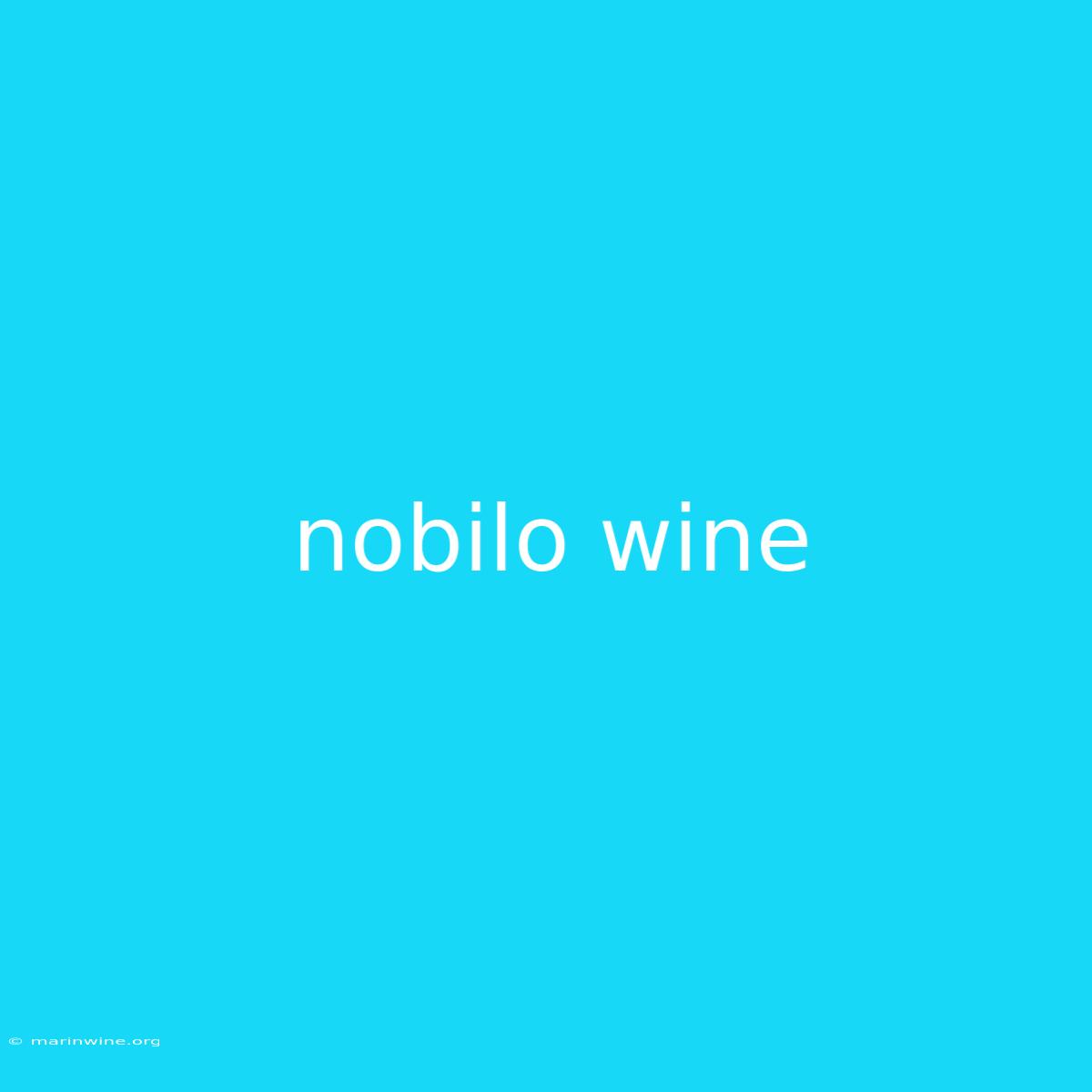 Nobilo Wine