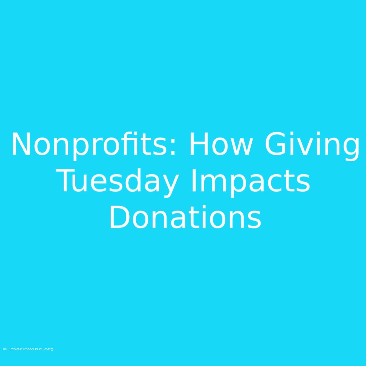 Nonprofits: How Giving Tuesday Impacts Donations