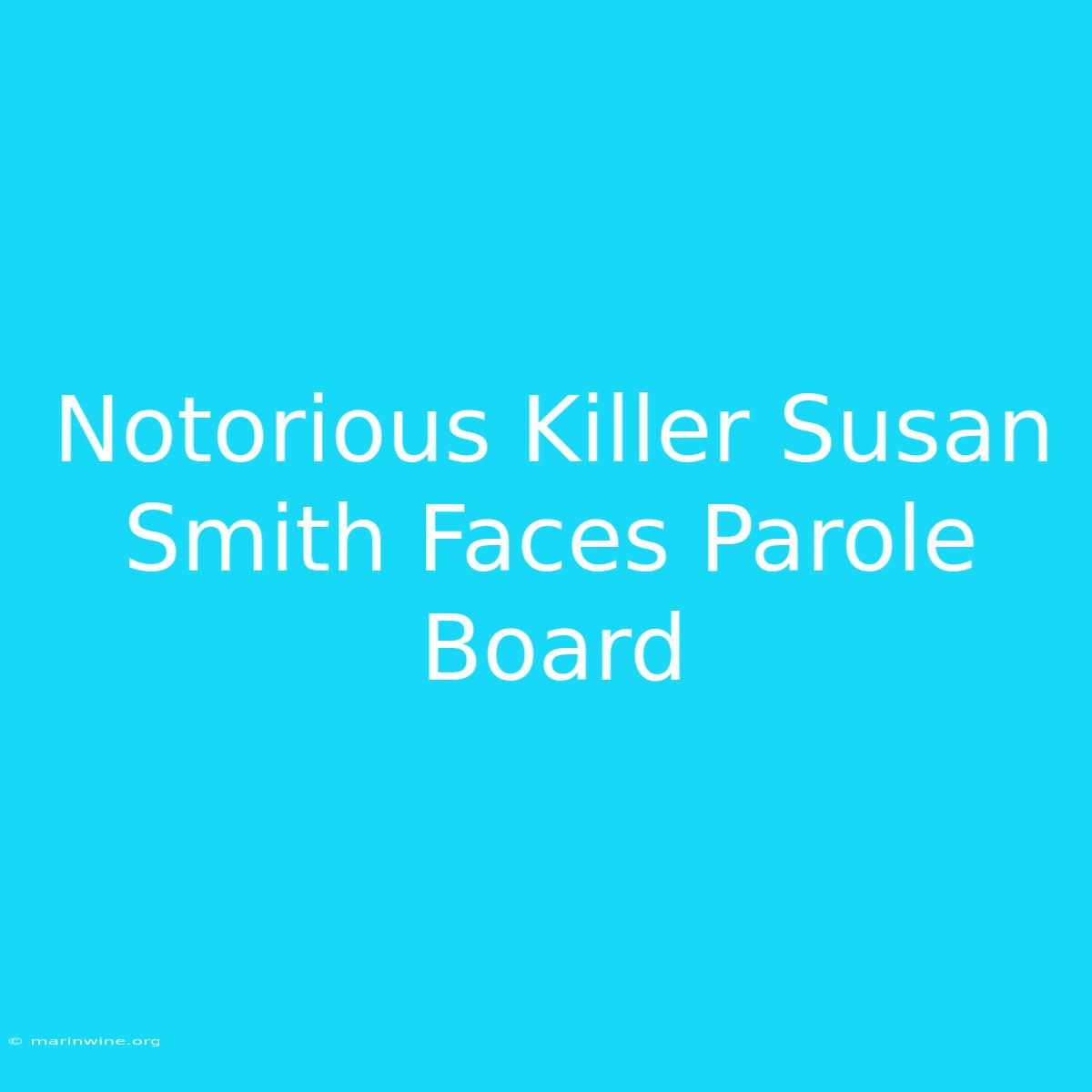 Notorious Killer Susan Smith Faces Parole Board