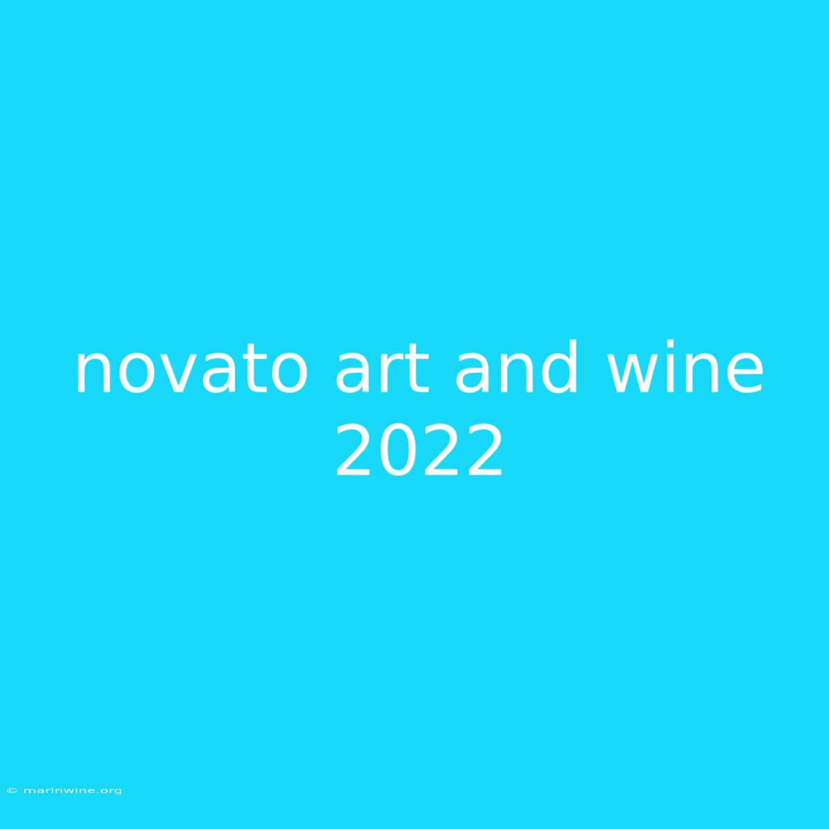 Novato Art And Wine 2022