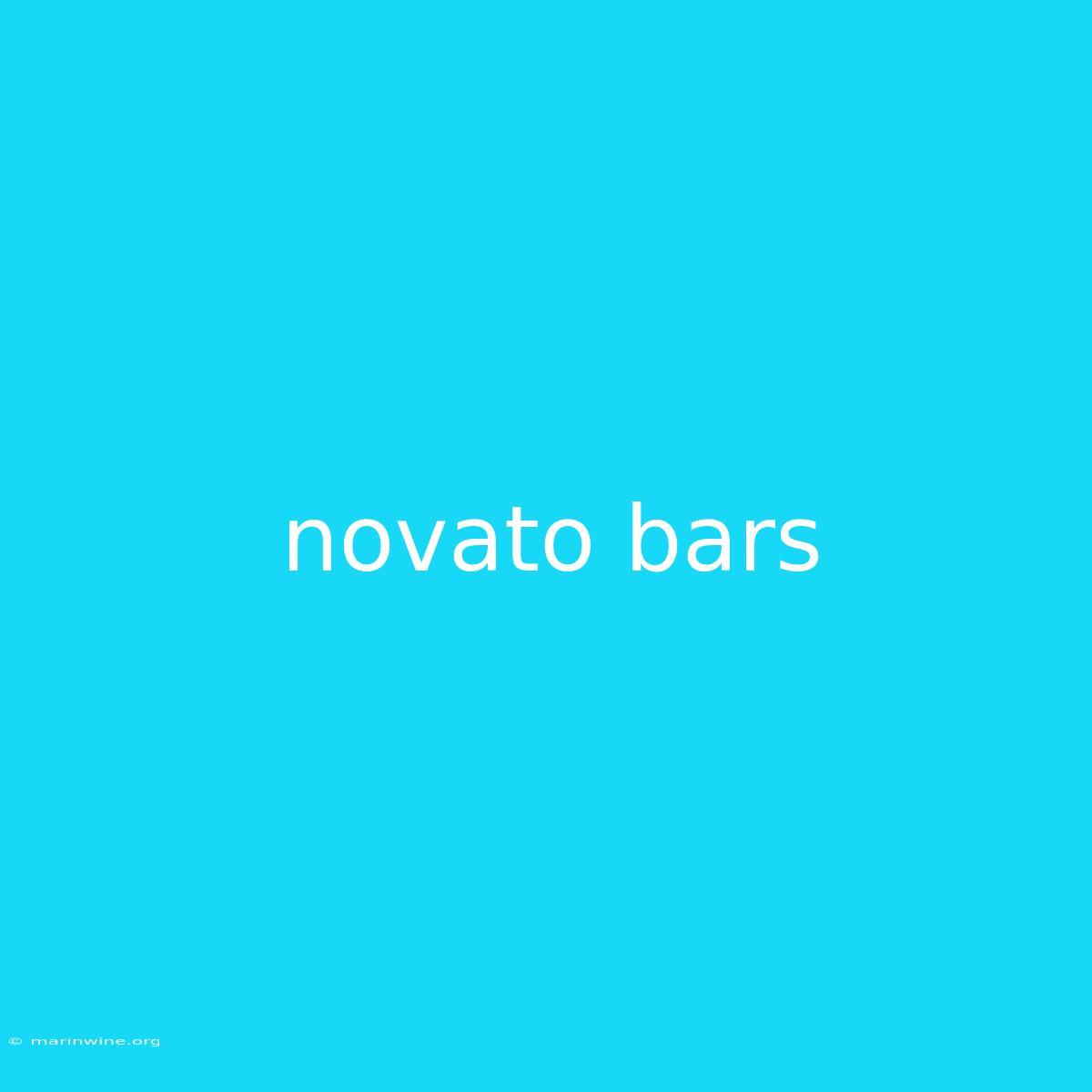 Novato Bars